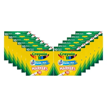 Crayola Classic Markers - Case of 12 Packs