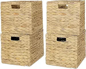 WEAVELYRICS Fabric Storage Cubes Organizer Bins