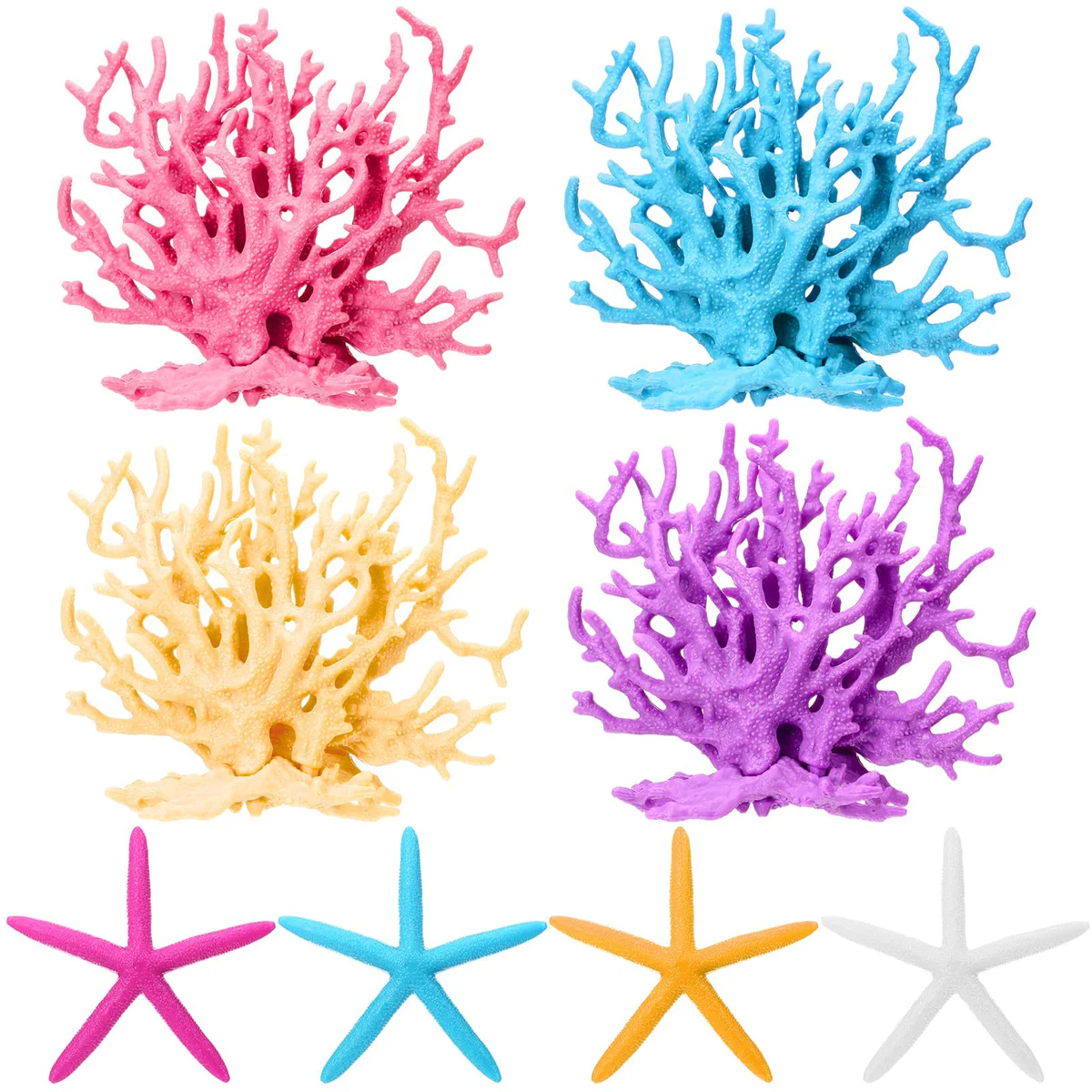 Simgoing Aquarium Coral Starfish Decorations - Resin Fish Tank Decor