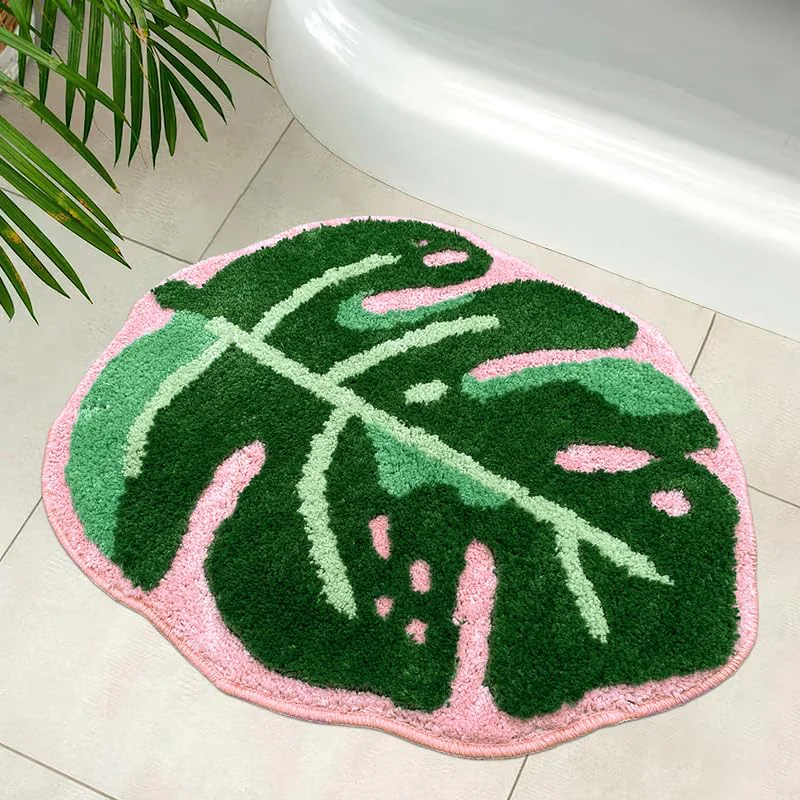 Sisher Monstera Leaf Bath Mat