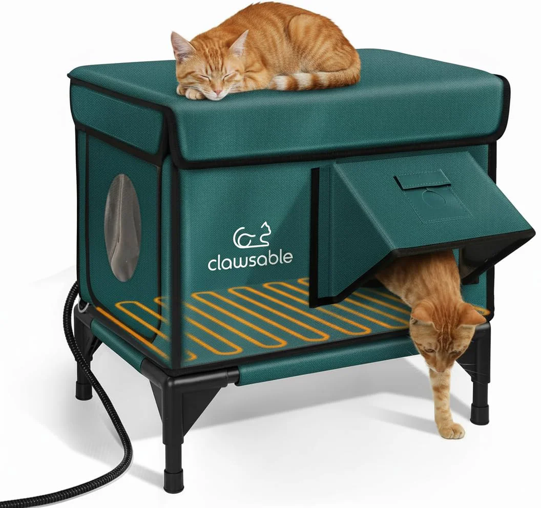 Clawsable Heated Cat House Shelter