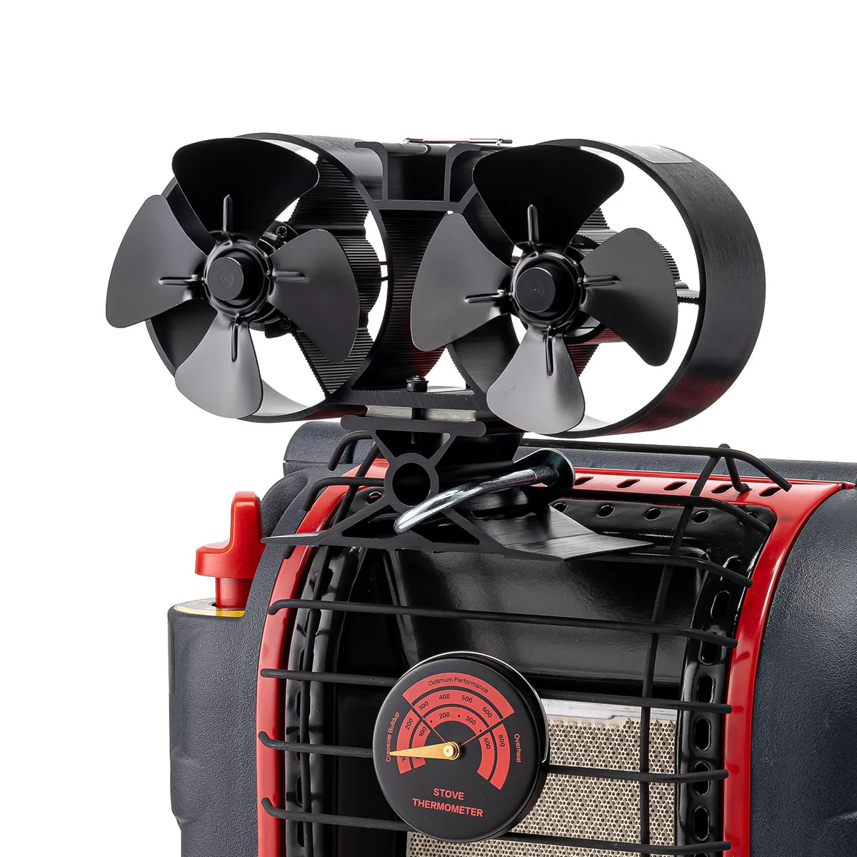 CRSURE Dual Motor Heat Powered Stove Fan with Thermometer