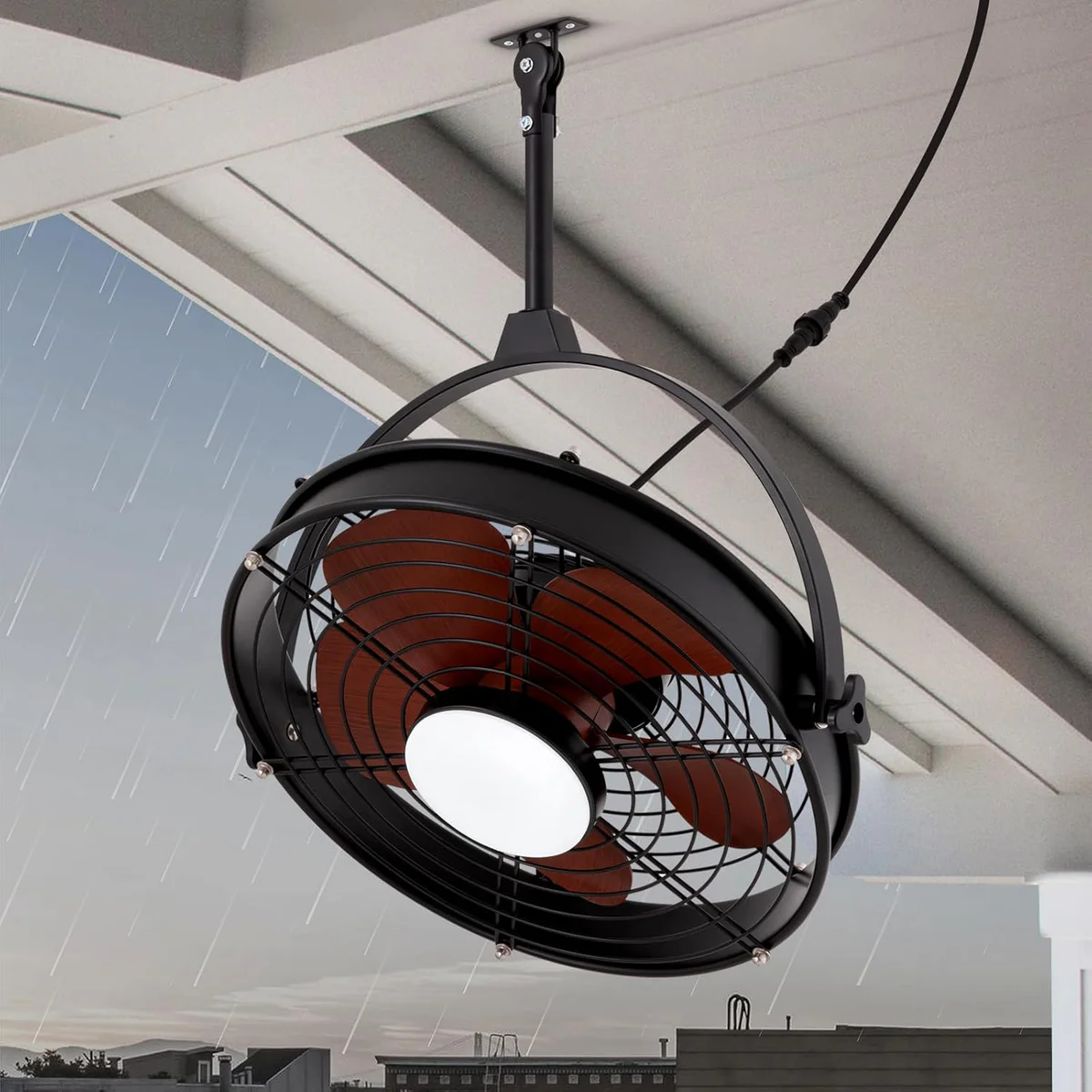 SPACORA 25-in Outdoor Ceiling Fan with Light Kit