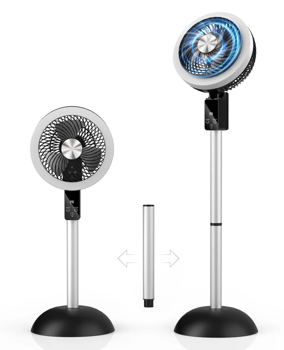 Powdeom Portable Rechargeable Oscillating Standing Fan