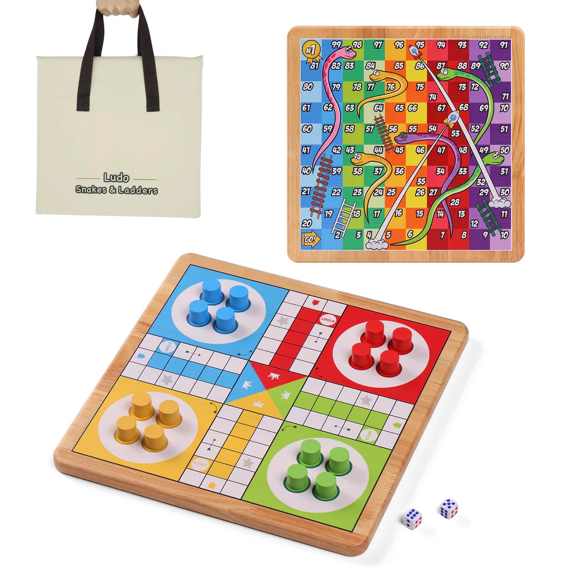 Crobyi Ludo and Snakes & Ladders Board Game