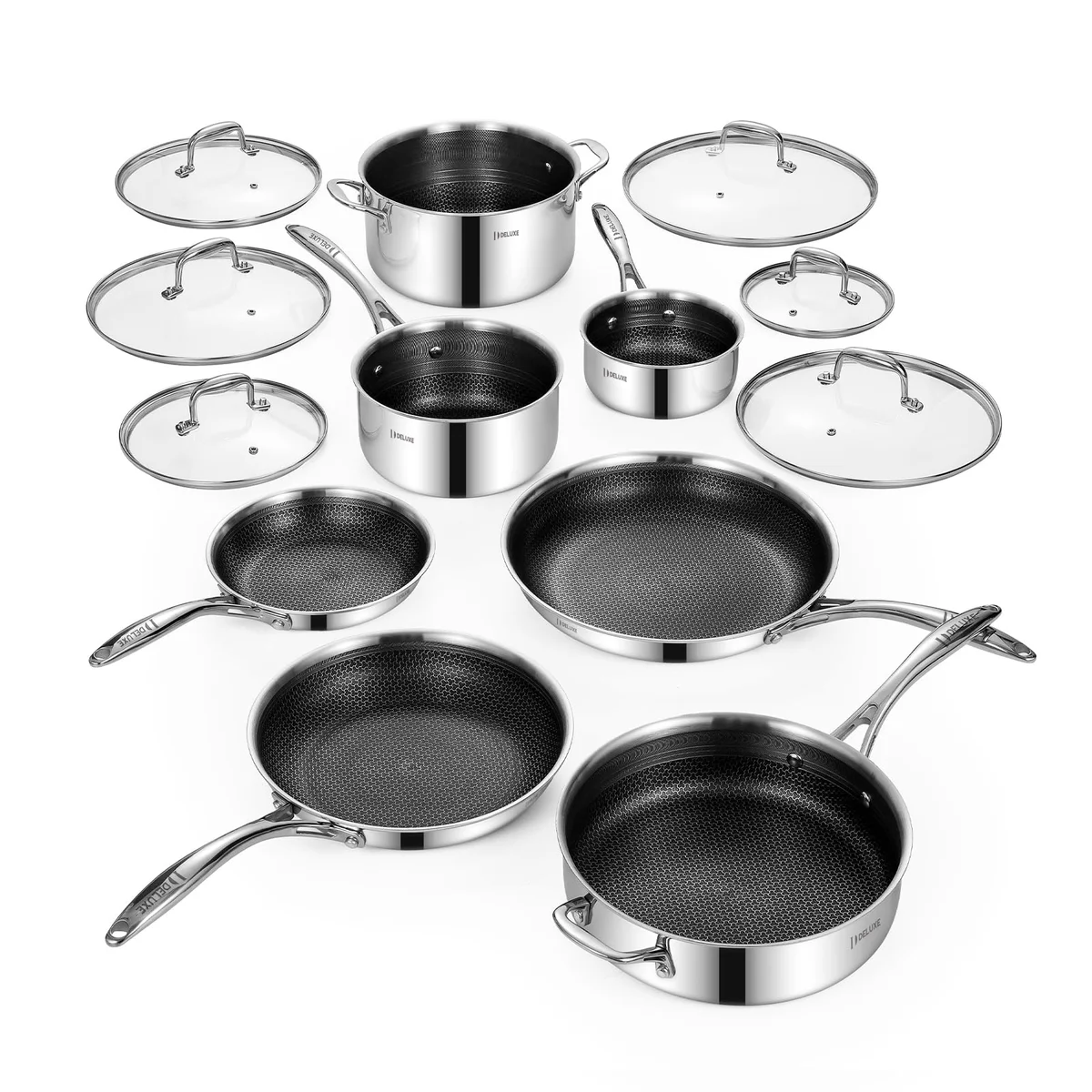 DELUXE, Hybrid Ceramic Cookware Set