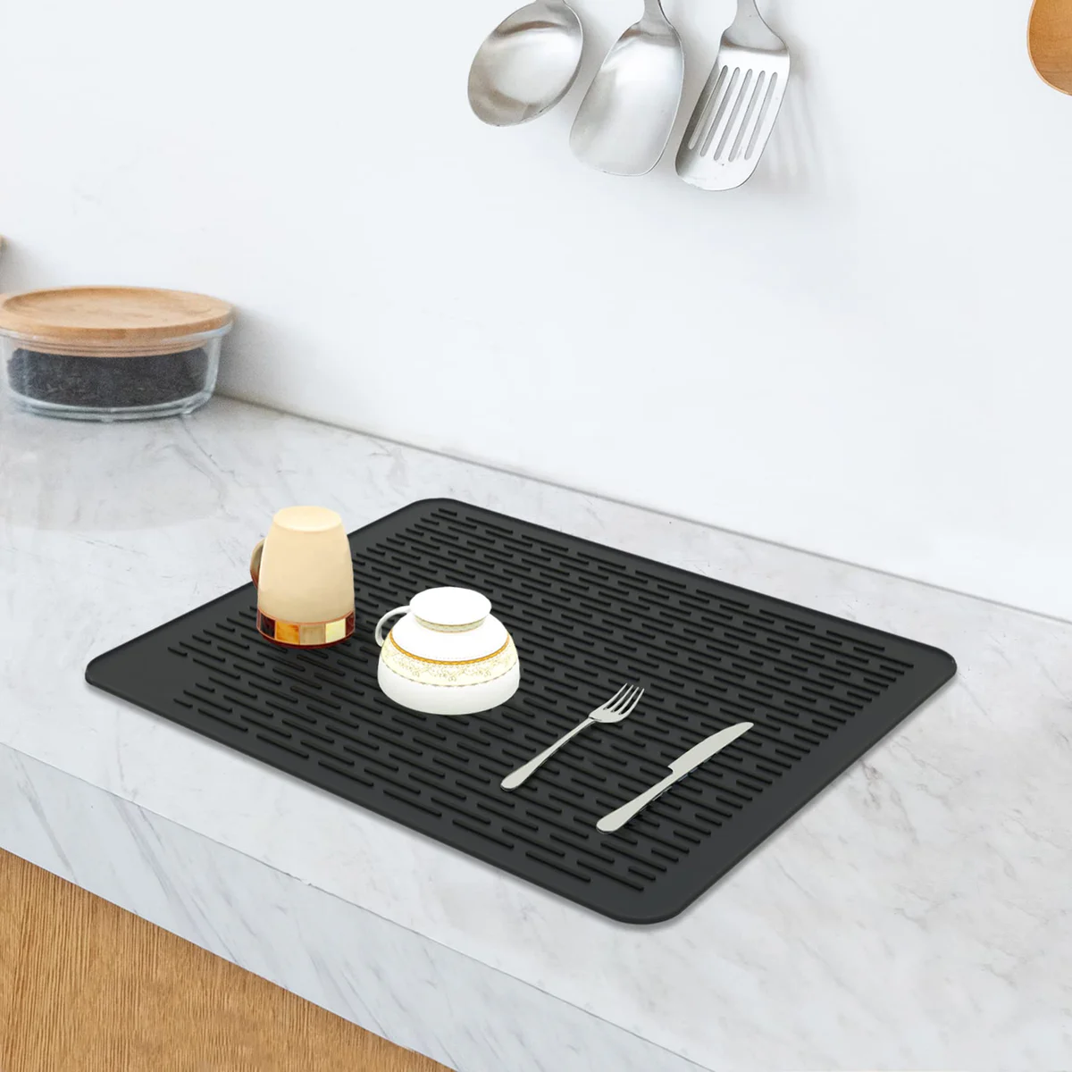 SOSMAR Silicone Dish Drying Mat Kitchen Counter