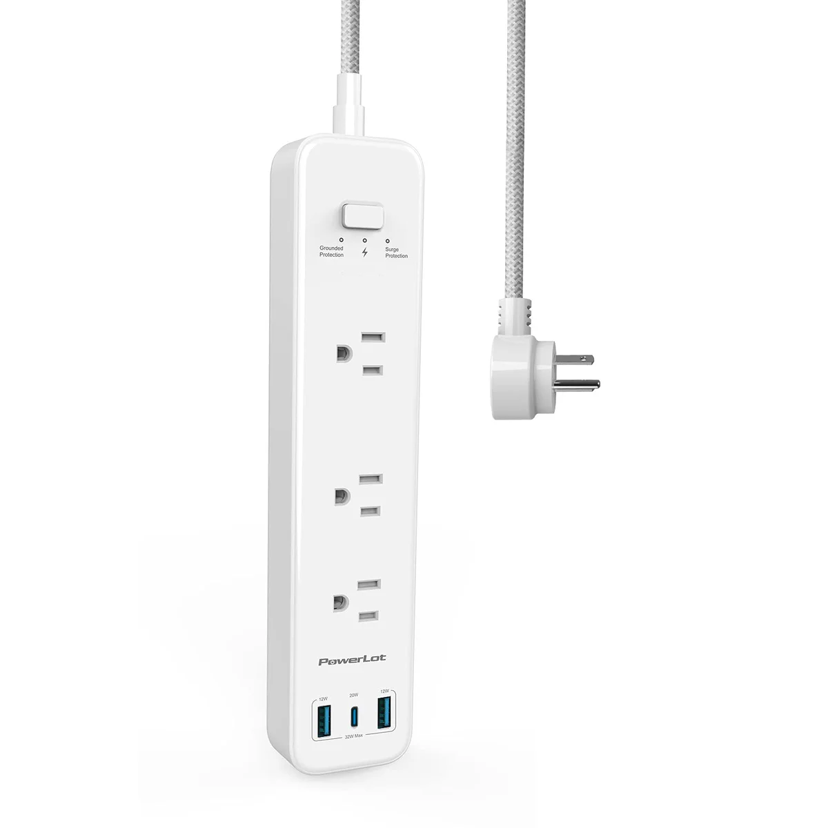 PowerLot Surge Protector Power Strip with USB Ports