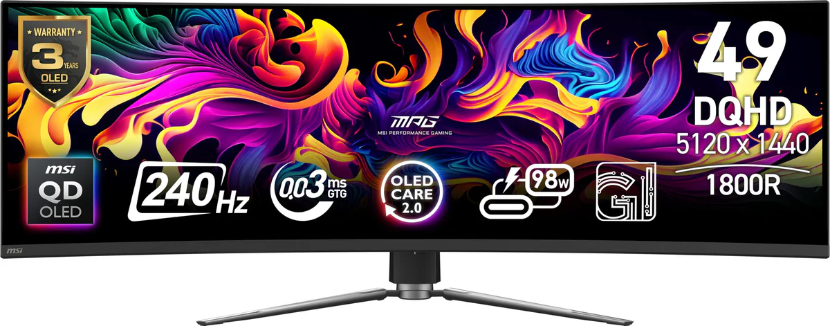 MSI MPG 491CQPX QD-OLED 49" Computer Monitor