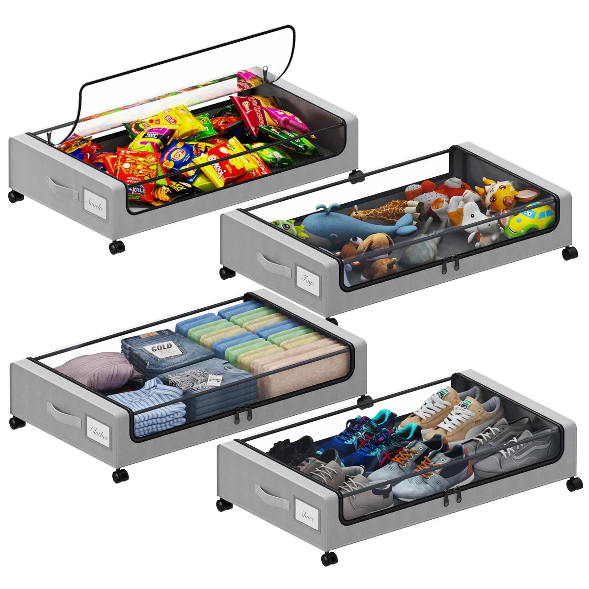 Tututry Under Bed Storage Containers with Wheels