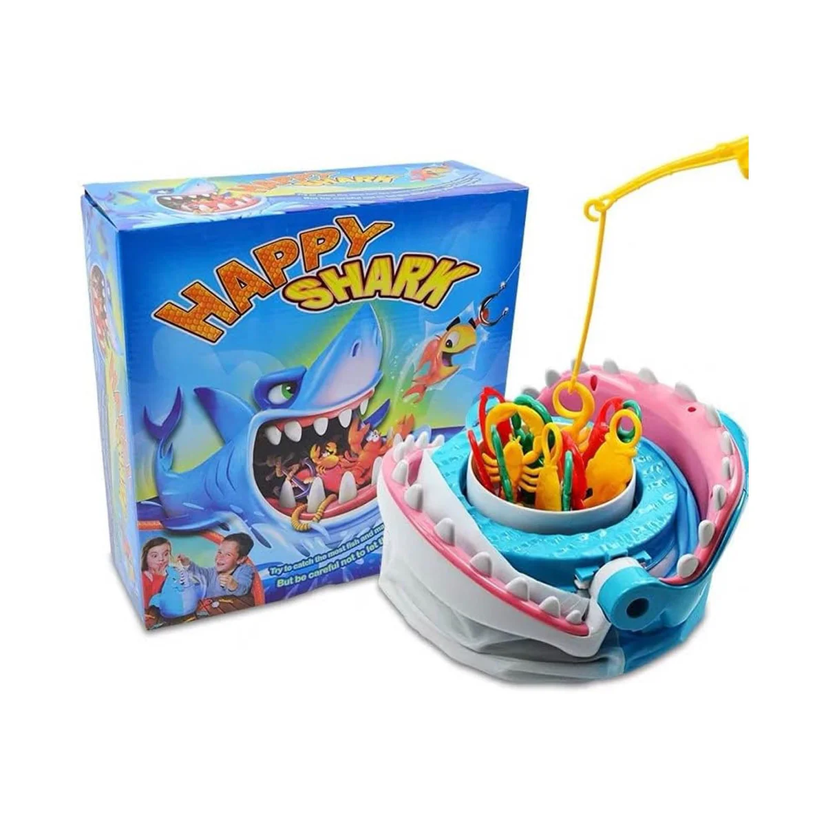 Happy Shark Catching Game with Music & Rotating Base