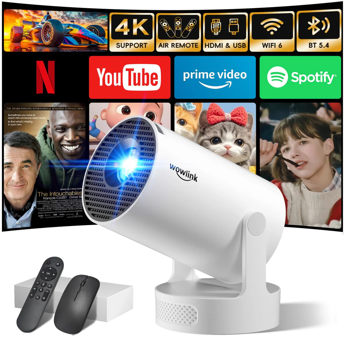 Wowlink Portable Projector - Mini WiFi Projector
