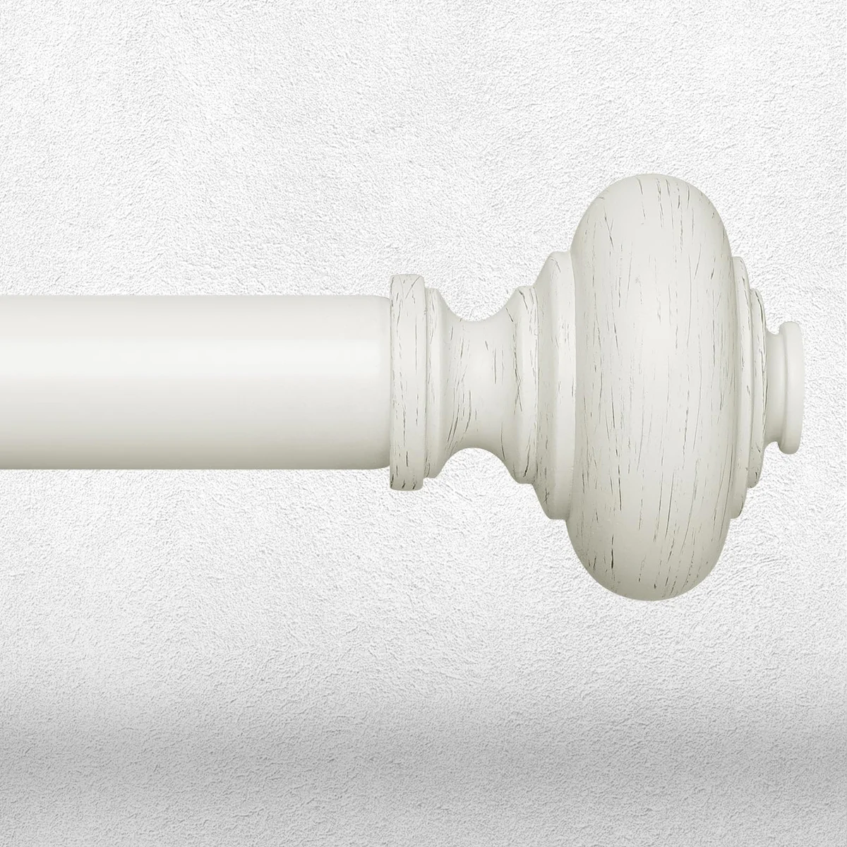 Wolistsa Curtain Rod with Antique White Finial