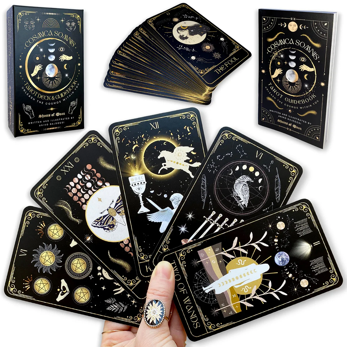 Shores Of Moon Cosmica Somnis Tarot Deck w/ Guidebook - 78 Cards