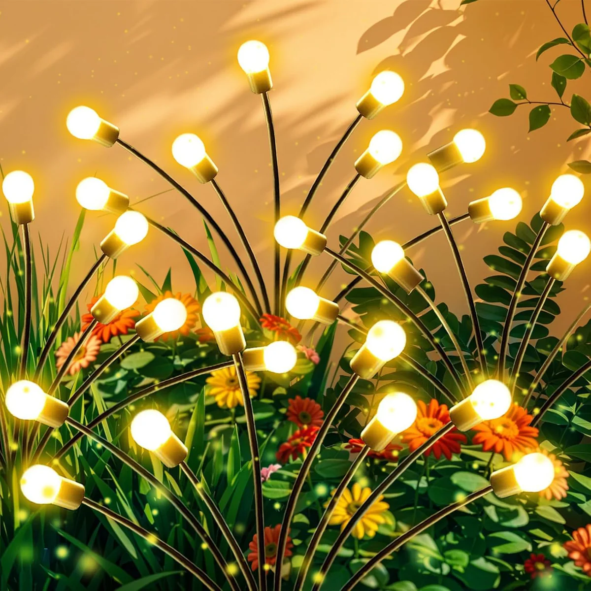 OZS Solar Firefly Lights, Outdoor Swaying LED Garden Lights