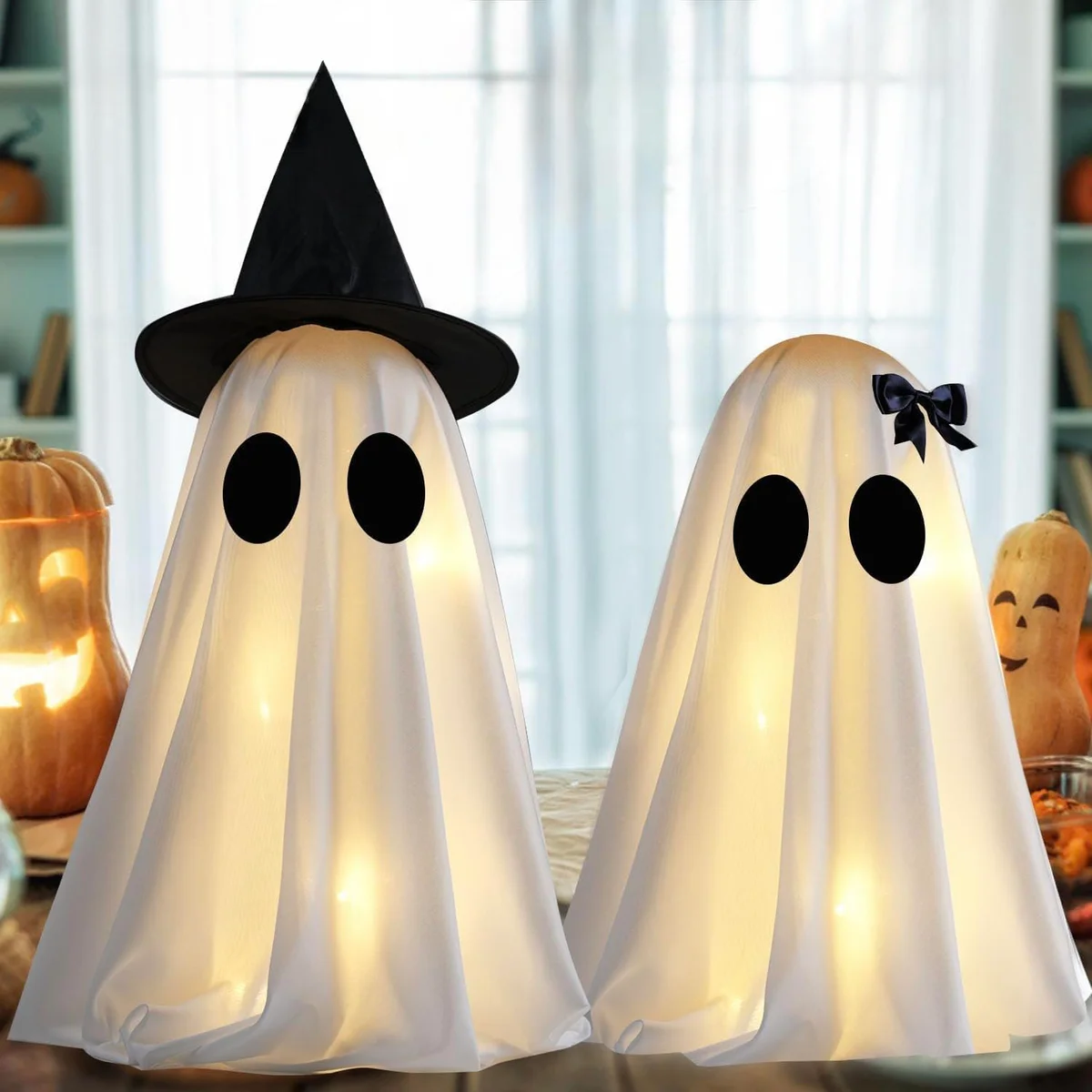 KIWDY Halloween Ghost LED String Lights Decoration