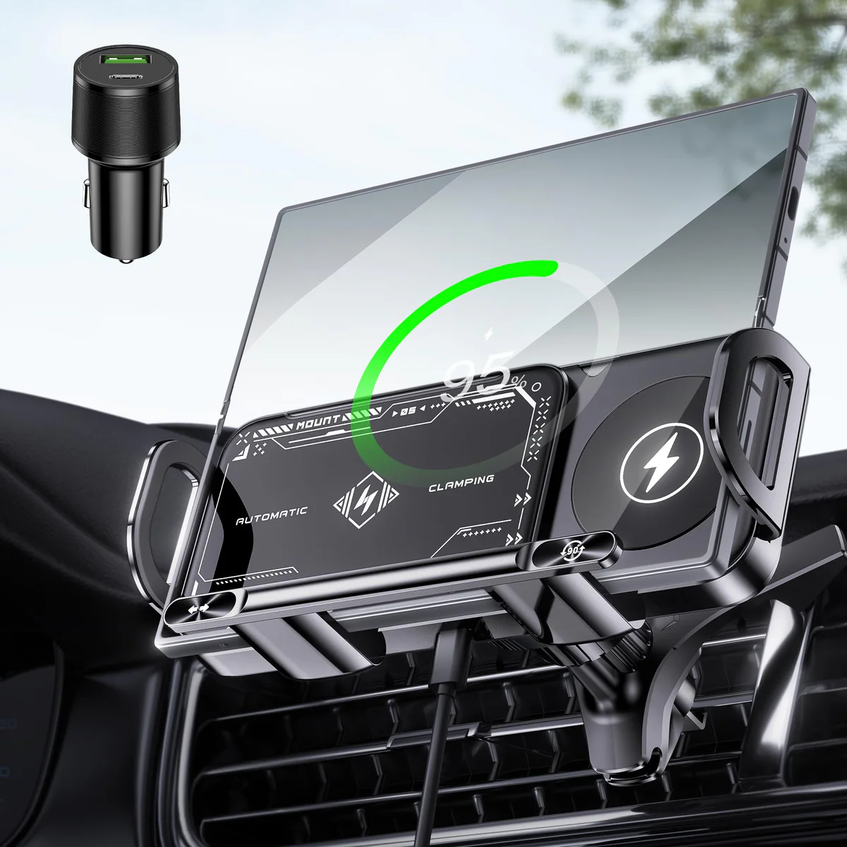JDHDL Wireless Car Charger Phone Mount
