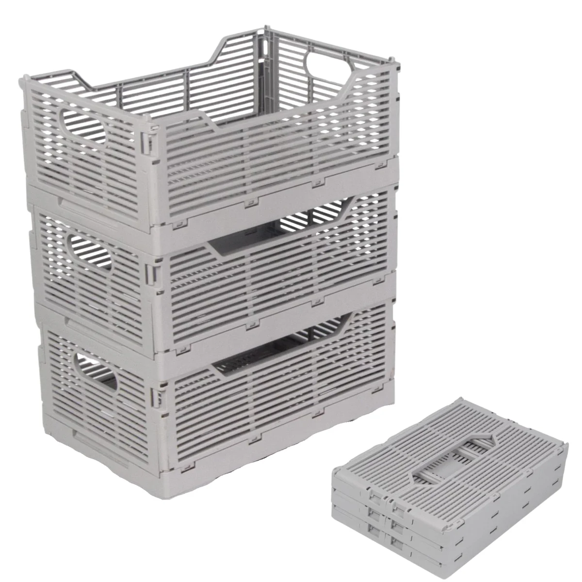 WonderCrate Collapsible Milk Crate, 3 Pack