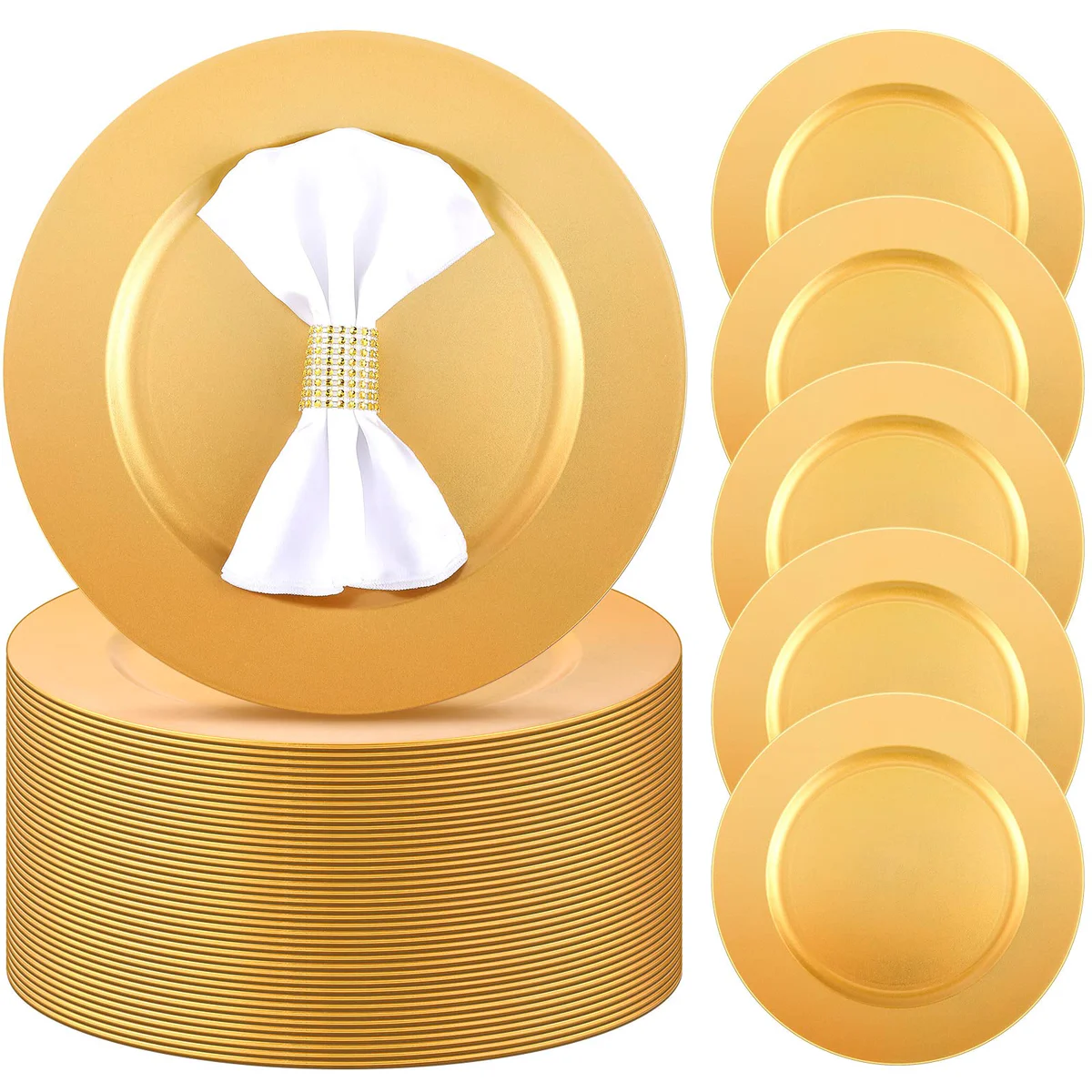 Tanlade Gold Charger Plates - Decorative Table Setting