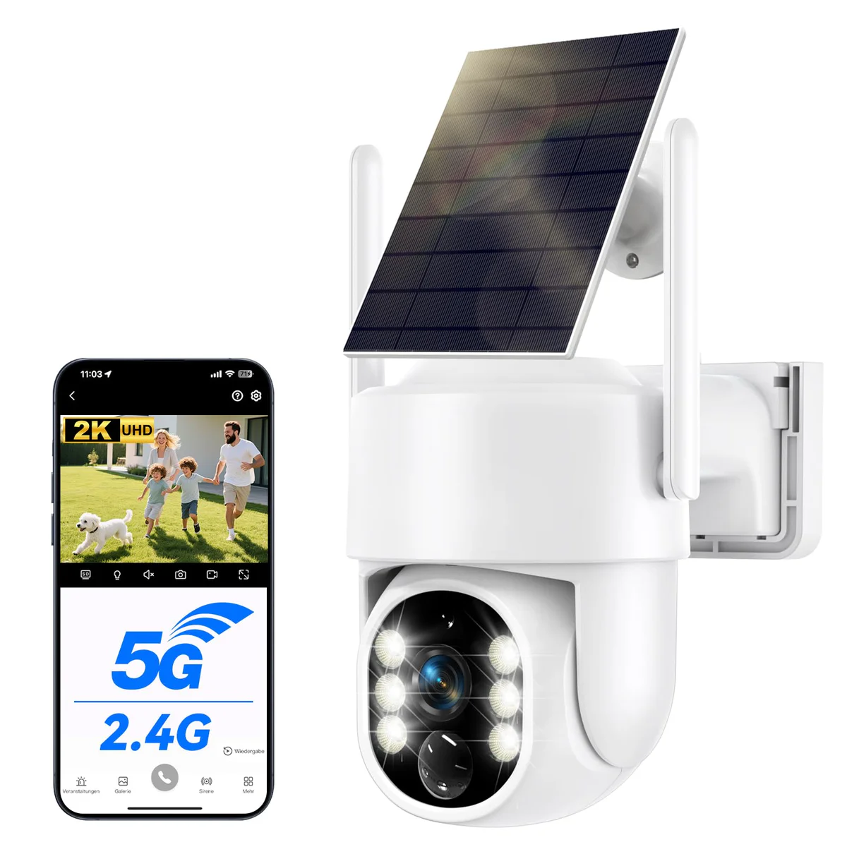 Noaheye 5G Solar PTZ Security Camera Outdoor