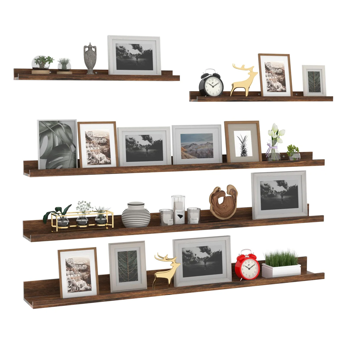 Giftgarden Wood Floating Shelves Wall Mounted