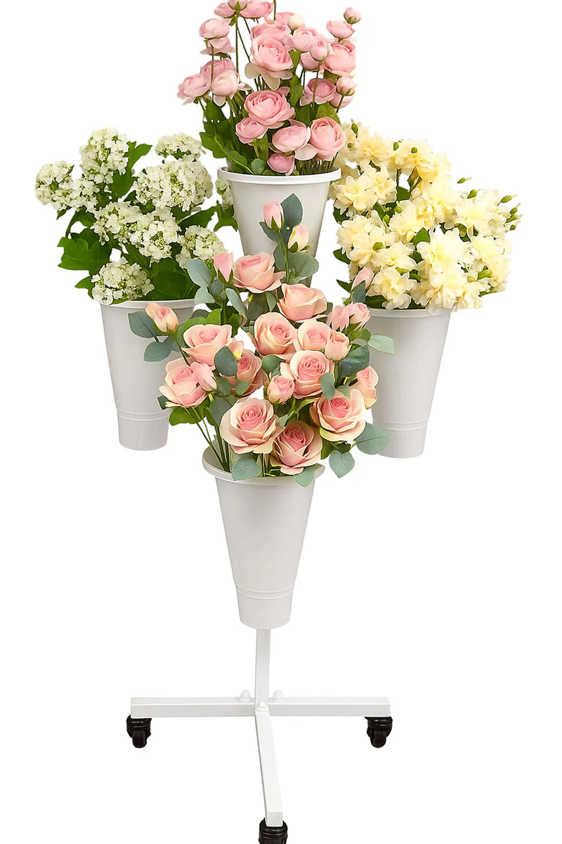 Dyale Metal Flower Display Stand with Buckets