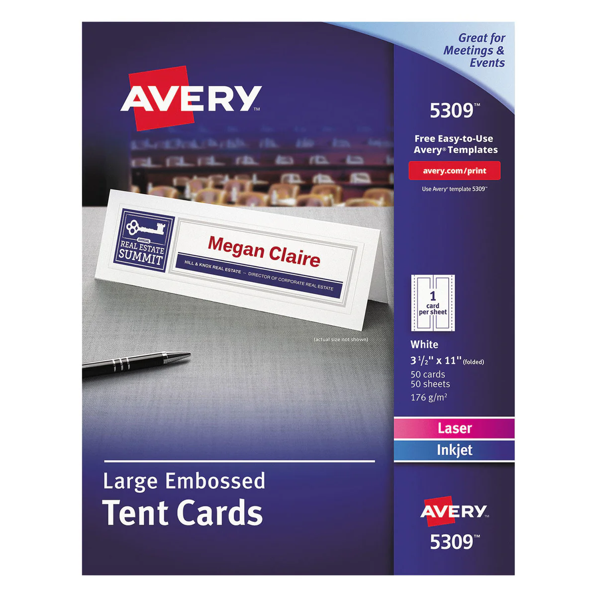 AVERY Tent Cards 