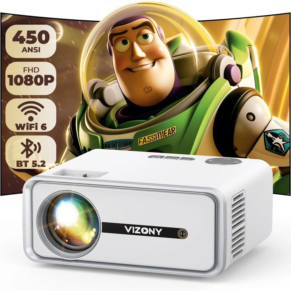 VIZONY Mini Projector Portable