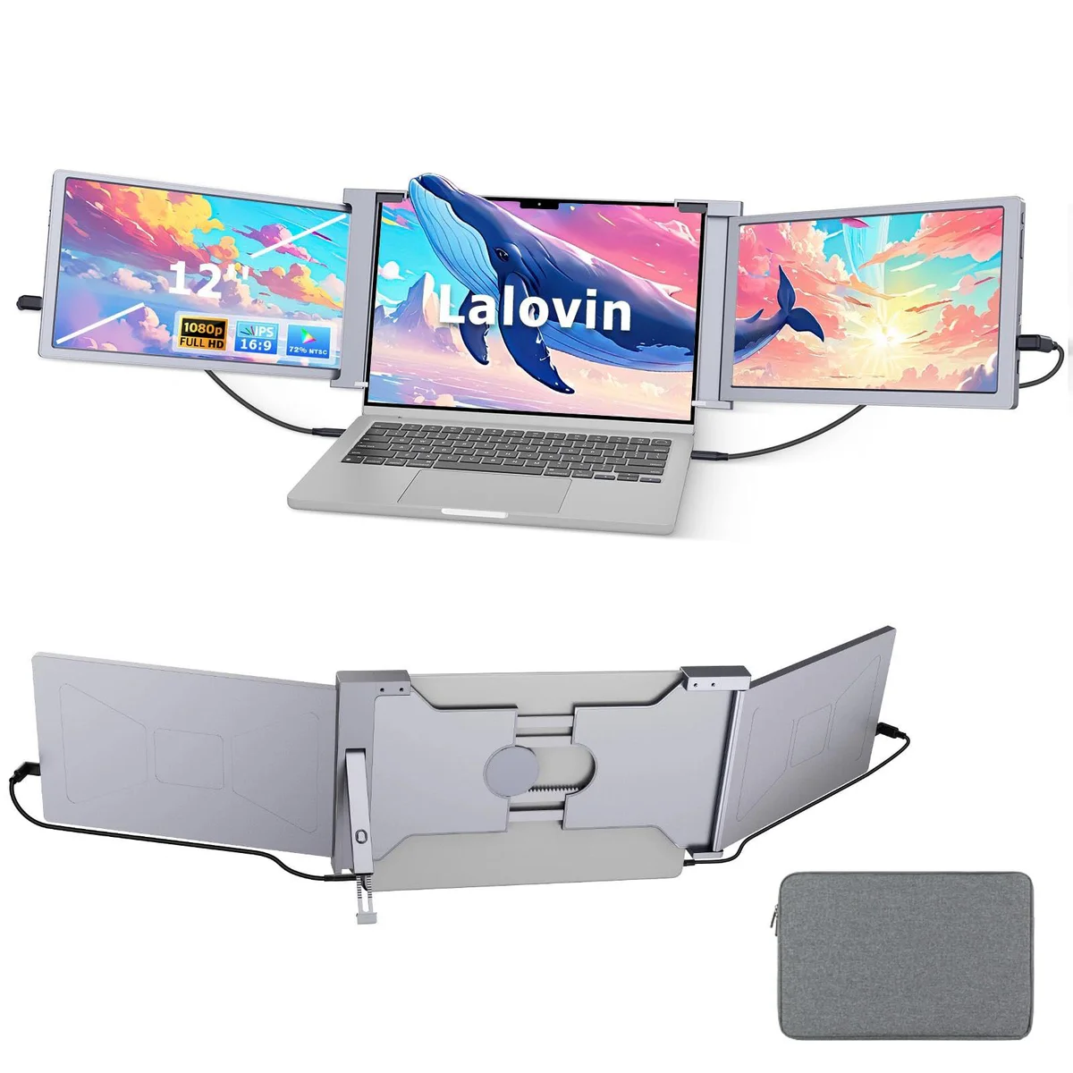 Lalovin Laptop Screen Extender Triple Monitor