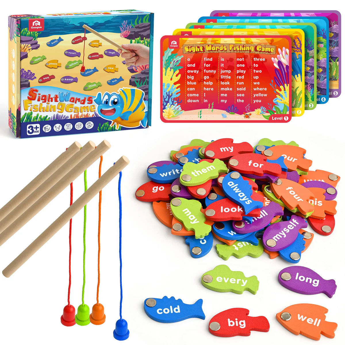 Coogam Sight Words Fishing Game  