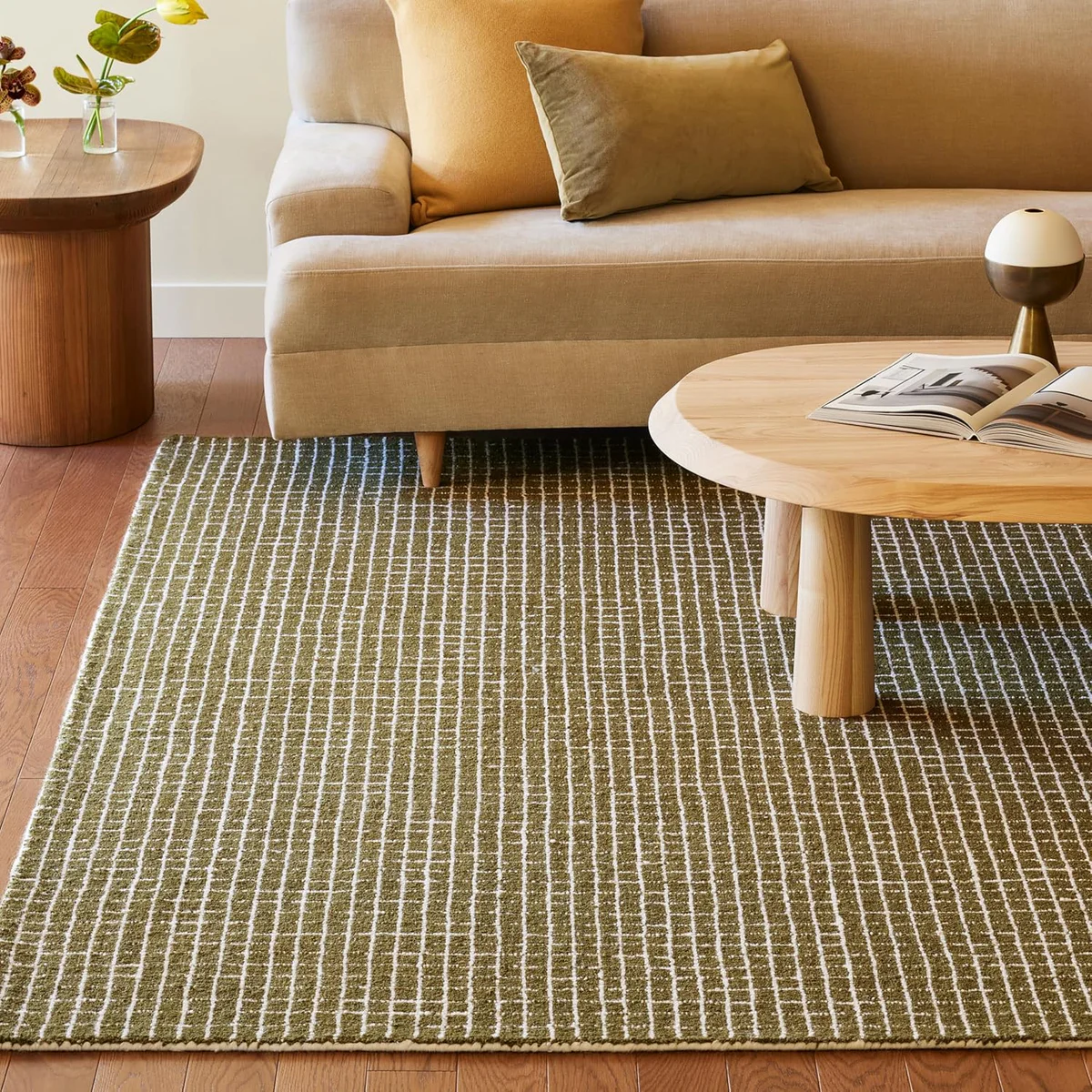 Rugs USA Melrose Checked Wool Area Rug