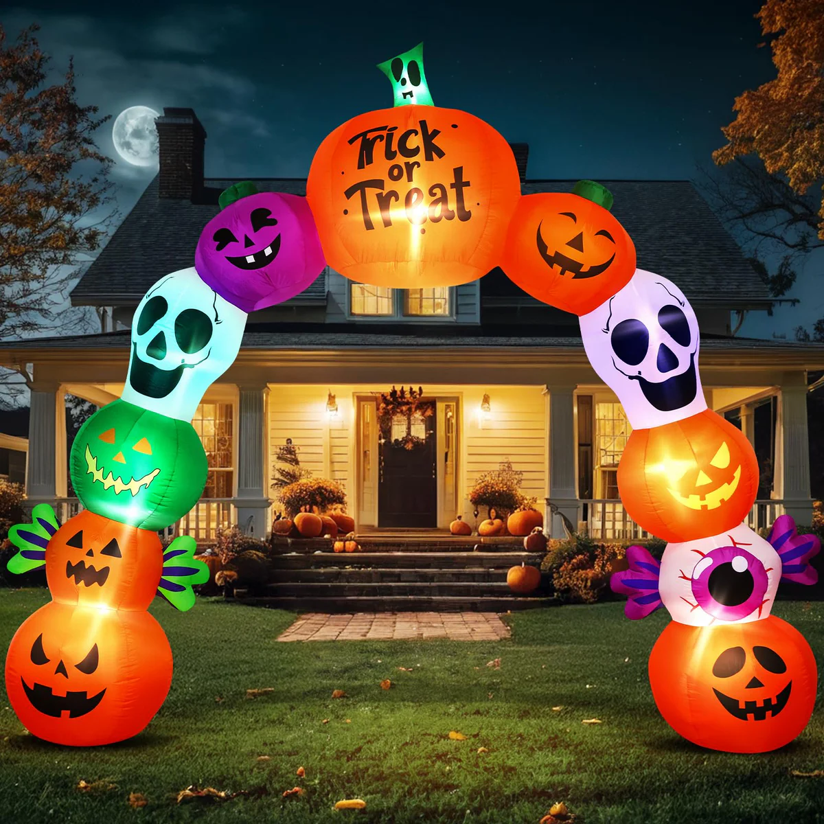 MGparty Halloween Inflatable Ghost with Built-in LED