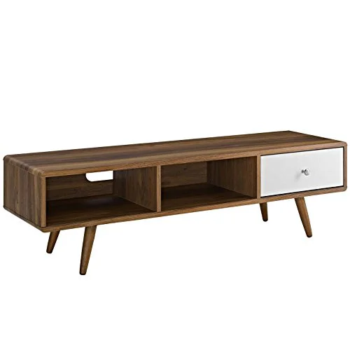Modway Transmit, 55 In. TV Stand, Walnut White