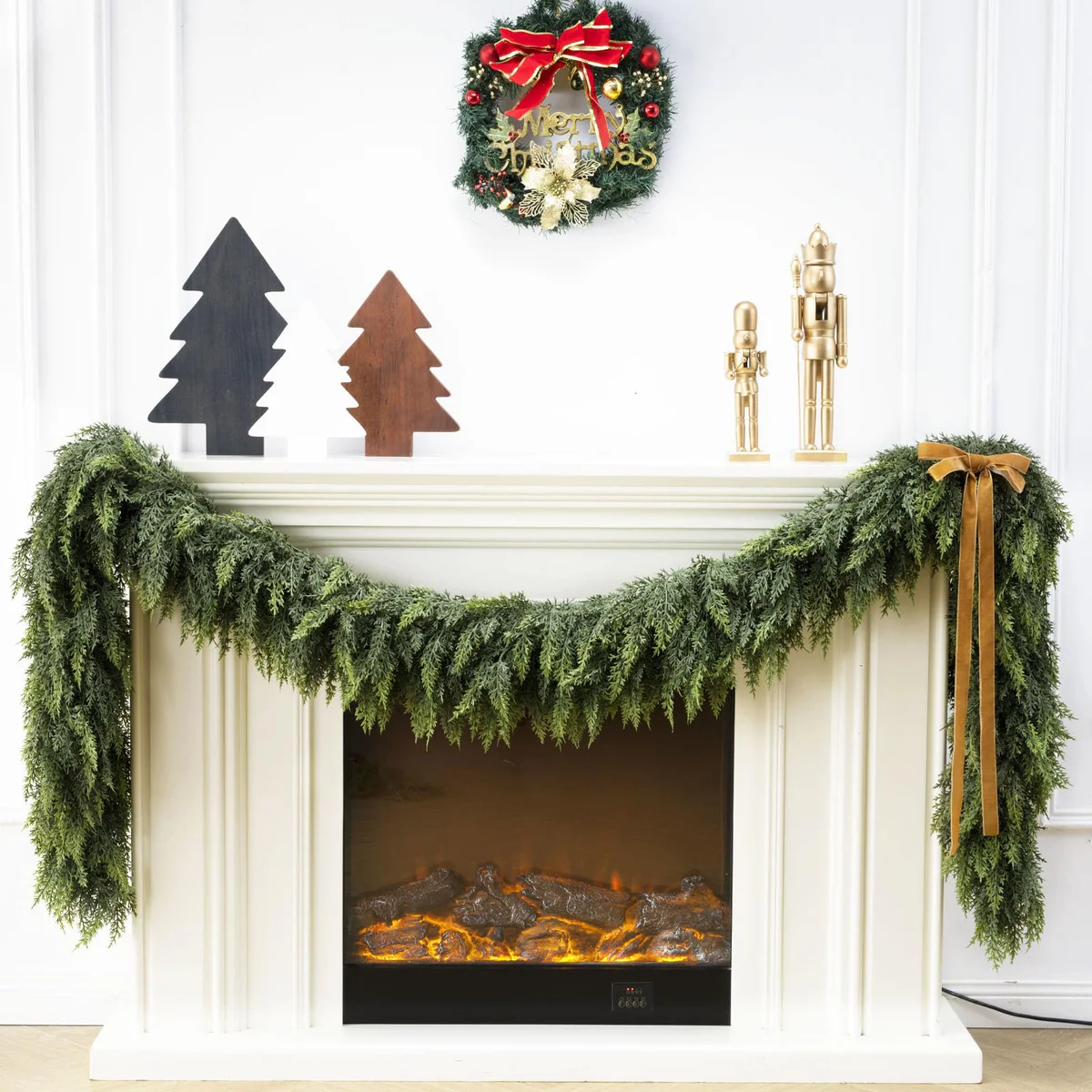 KIWDY Christmas Pine Needle Garland