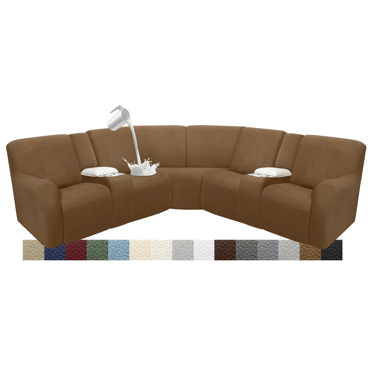 ROFASVCO Sectional Sofa Cover Reclining L-Shape Waterproof