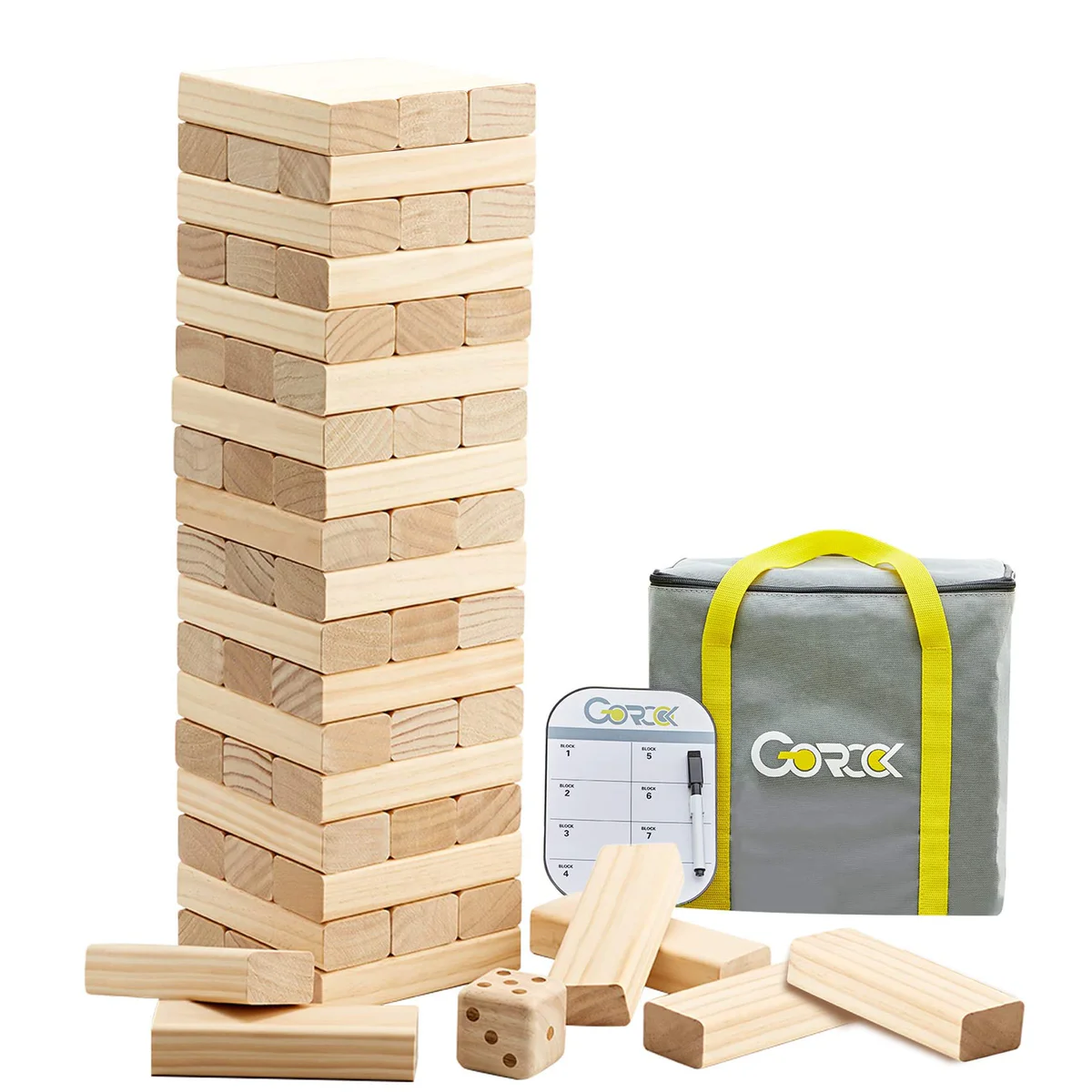 GOROCK Giant Tumble Tower Wooden Stacking Game
