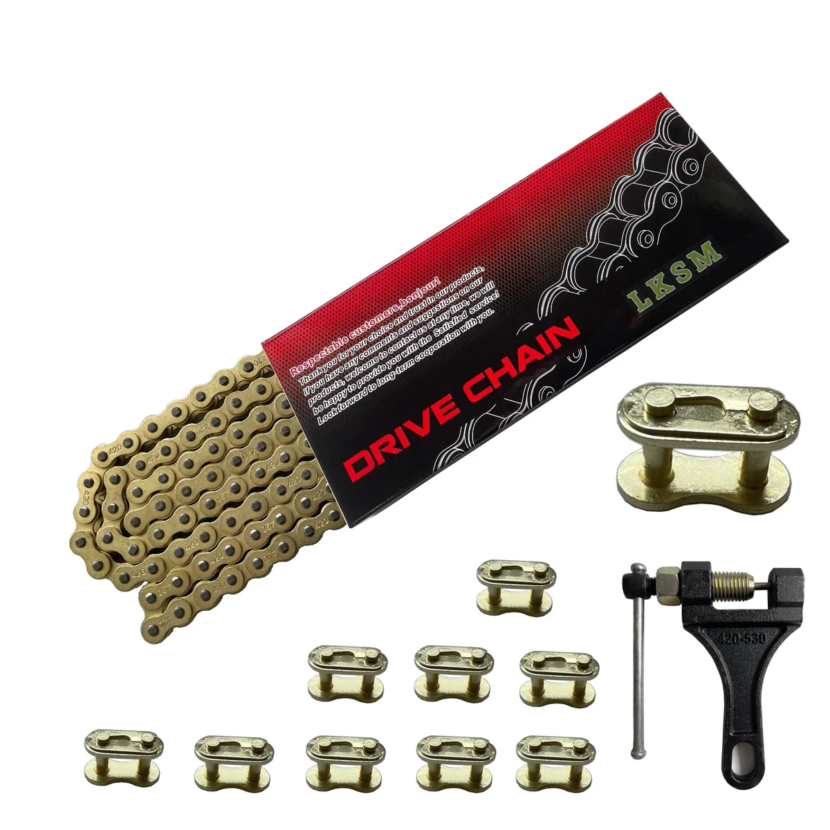 LKSM Motorcycle Drive Chain 132 Link