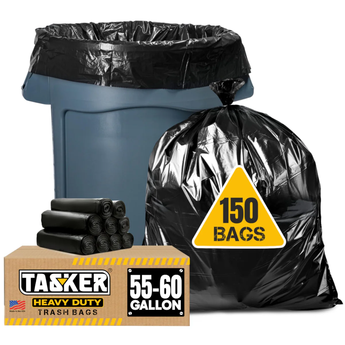 Tasker Heavy Duty Drawstring Trash Bags
