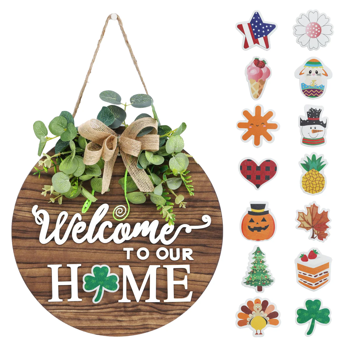 RoseCraft Interchangeable Seasonal Welcome Sign