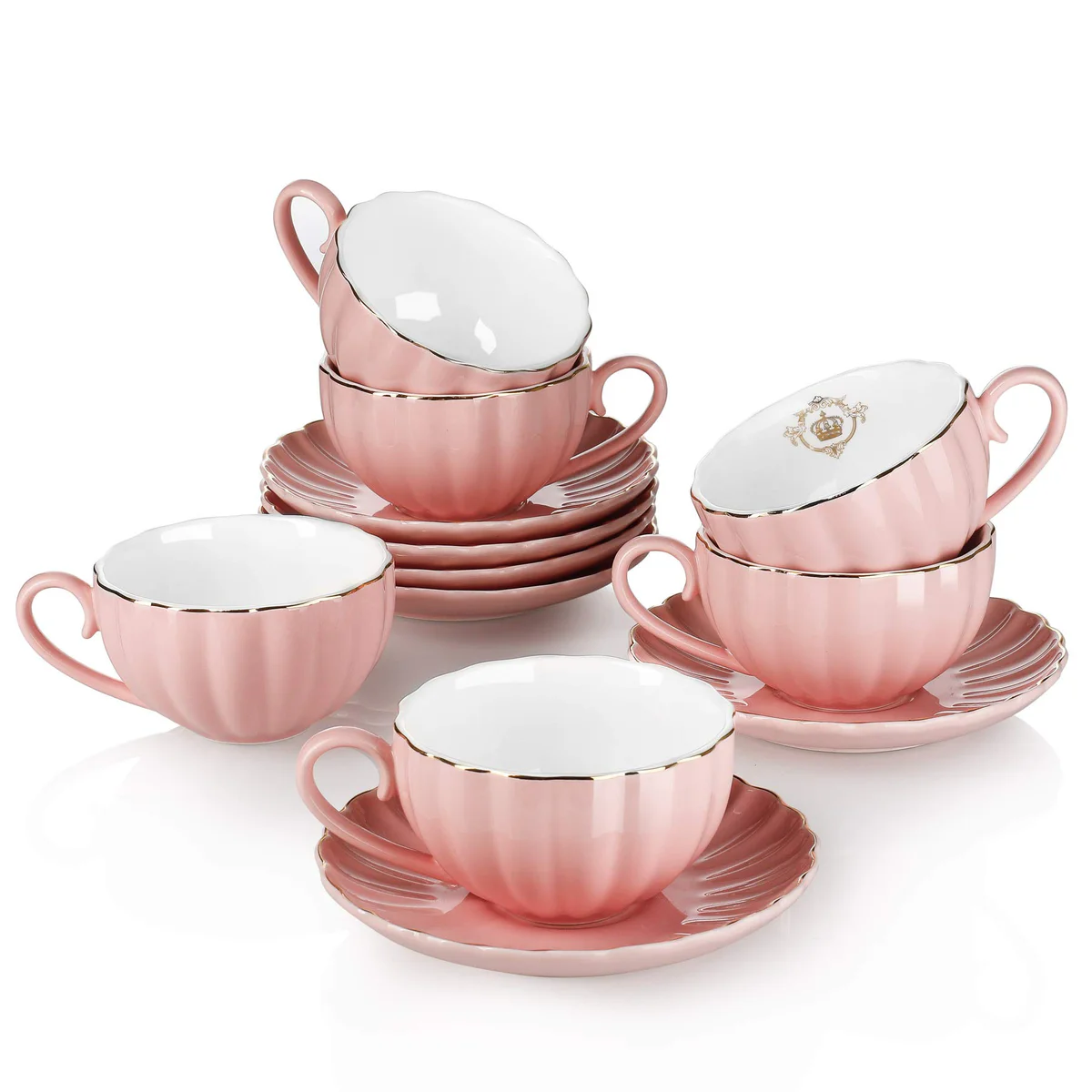 Amazingware Tea Cups and Saucers
