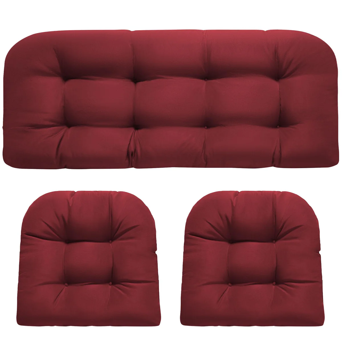 DANGHOOGY Wicker Loveseat Chair Cushions Set