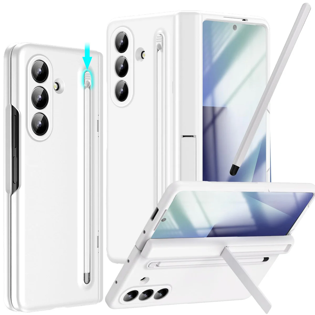 YQODSZ Galaxy Z Fold 7 Case with Pen Holder & Kickstand