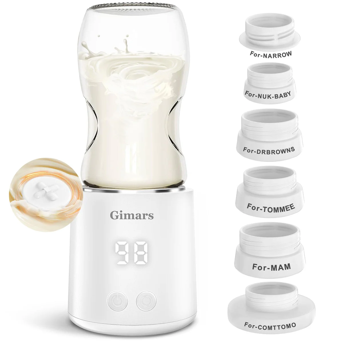 Gimars Portable Baby Bottle Warmer & Mixer