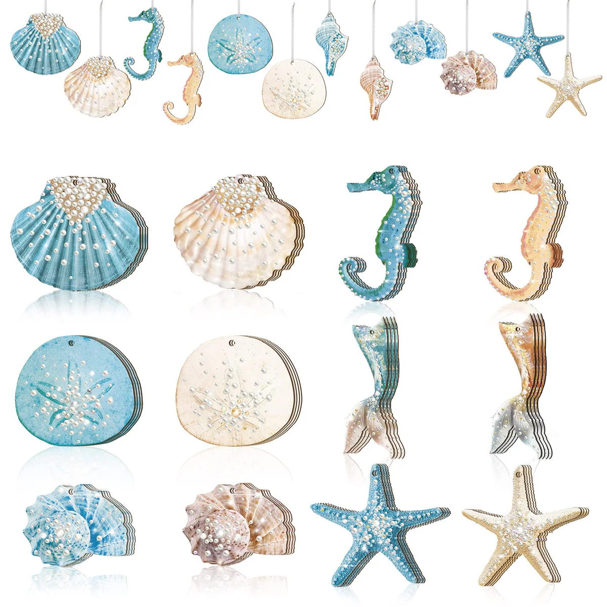 Kathfly Ocean Themed Hanging Ornaments Nautical Decor