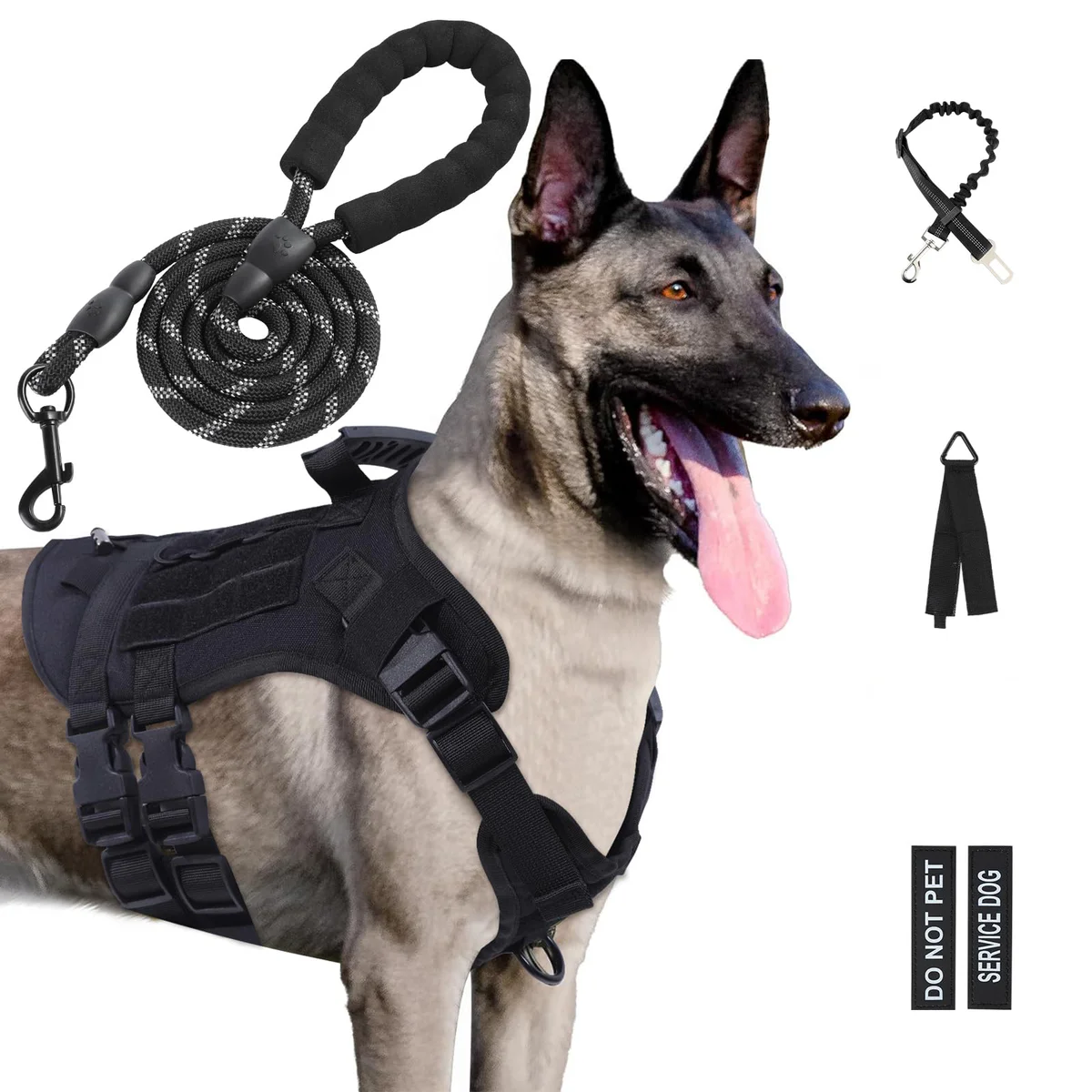 Yungaspy Tactical Dog Harness with Leash