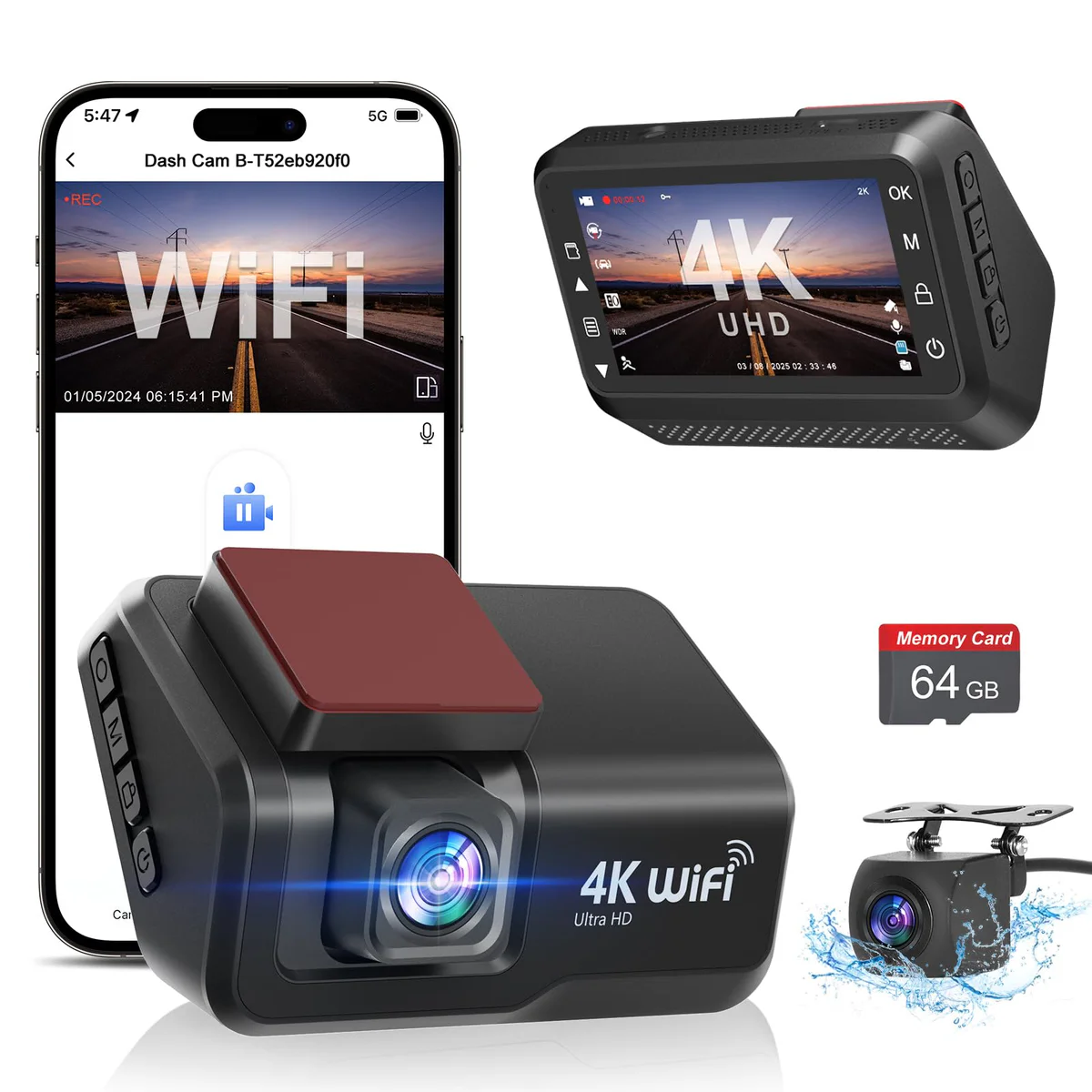 Otovoda Dash Cam Front and Rear 