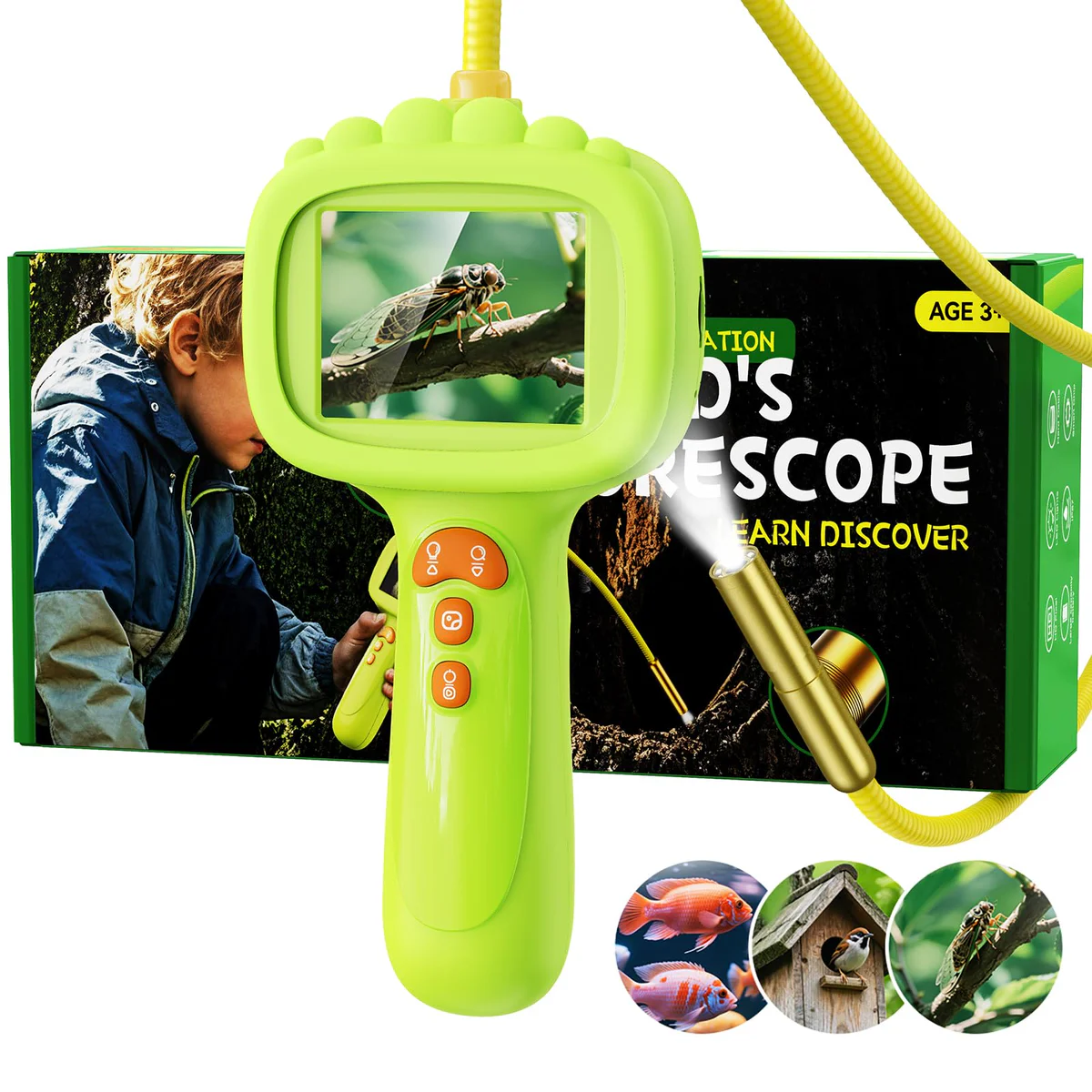 Ashfly Kids Borescope Snake Camera with Light STEM Toys