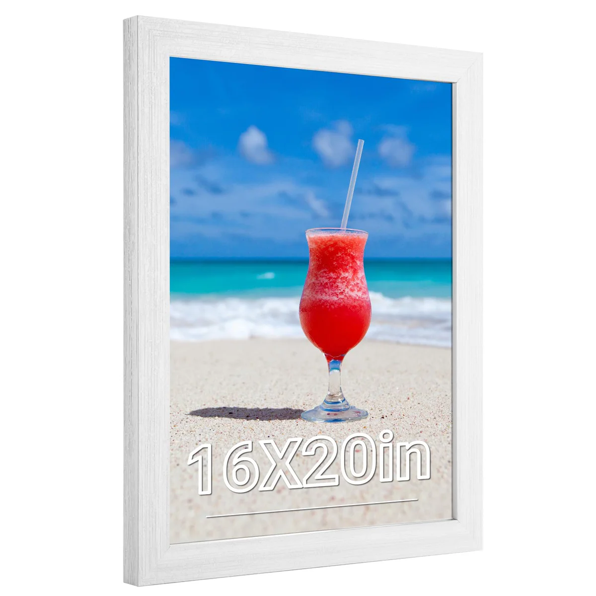 JDZIVTOP Distressed White Wood Picture Frame