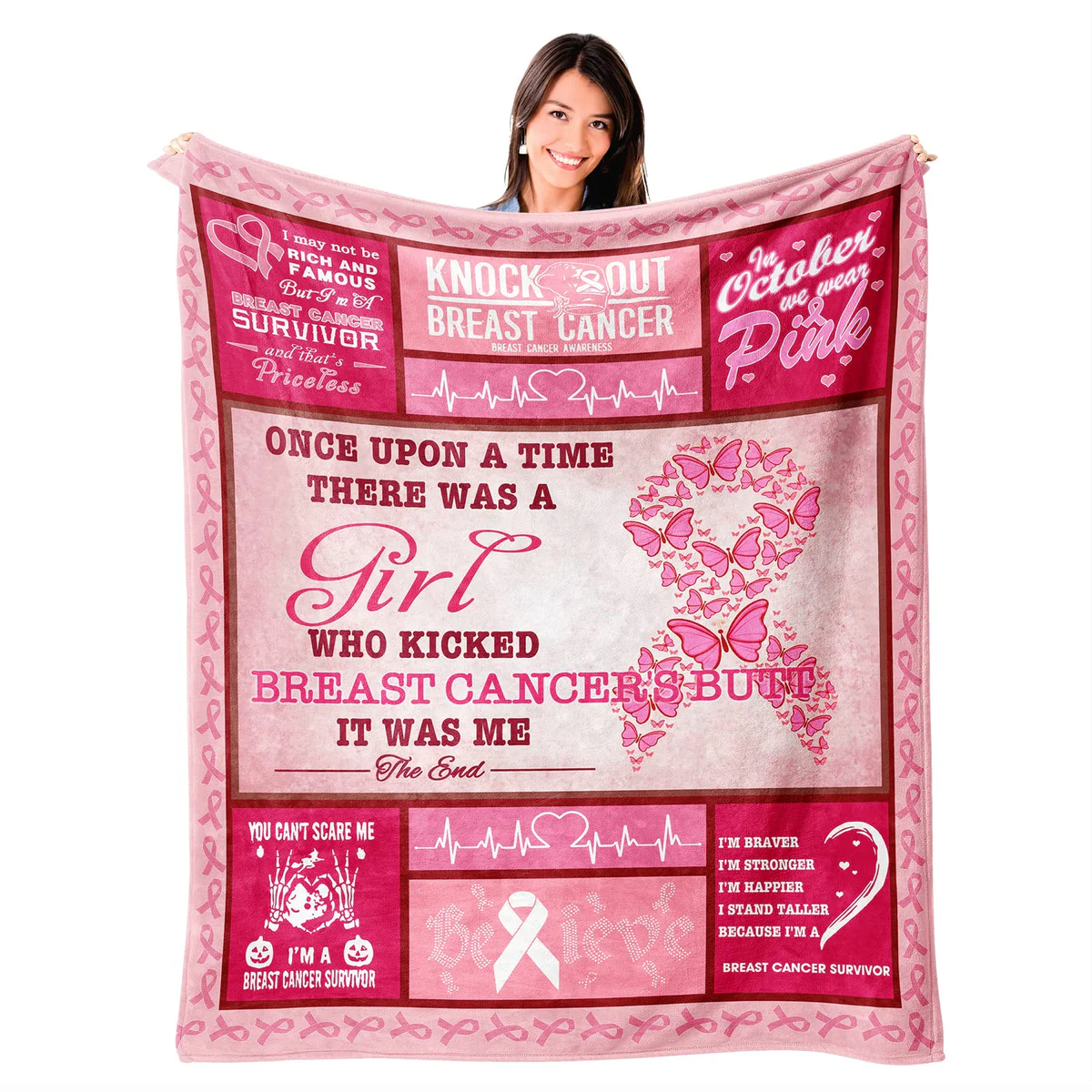 Mosslink Breast Cancer Awareness Blanket