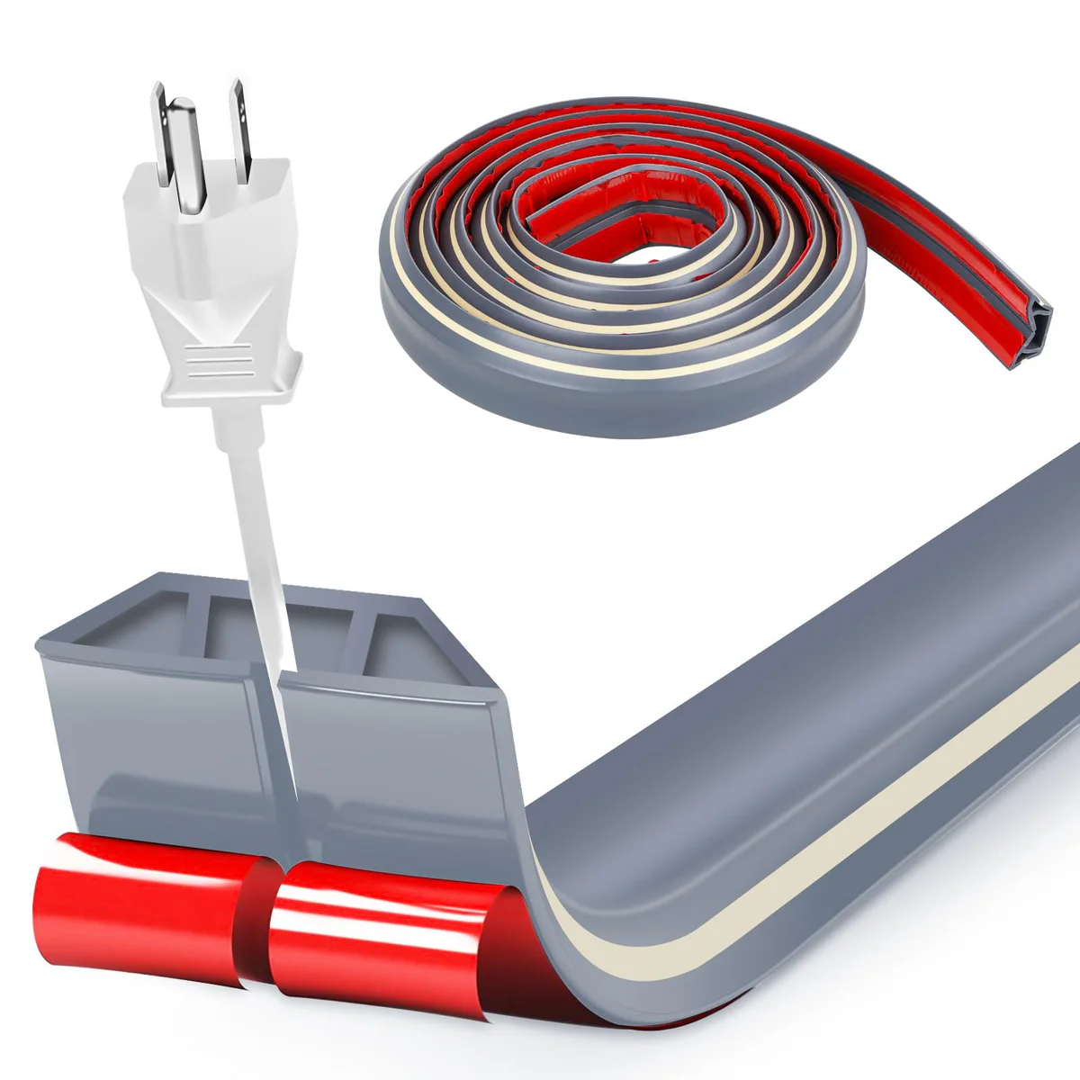 Chudeng Floor Cord Cover with Adhesive